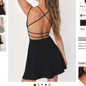 Believe in Love Black Backless Skater Dress